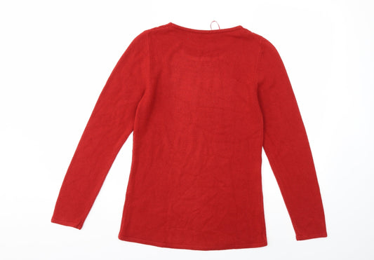 anna rose Womens Red  Knit Pullover Jumper Size M