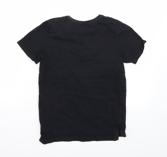 George Boys Black   Basic T-Shirt Size 10-11 Years