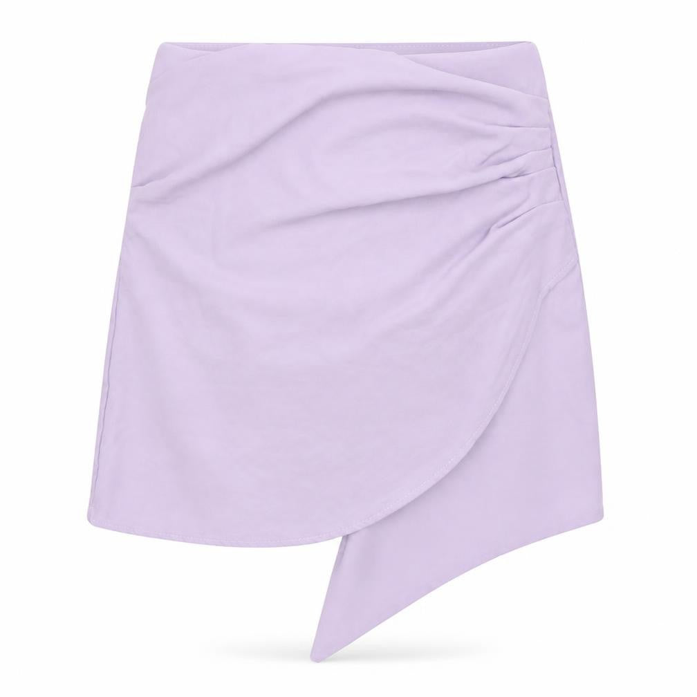 Front view of Bei Sen women’s purple a-line skirt, size UK 28, in