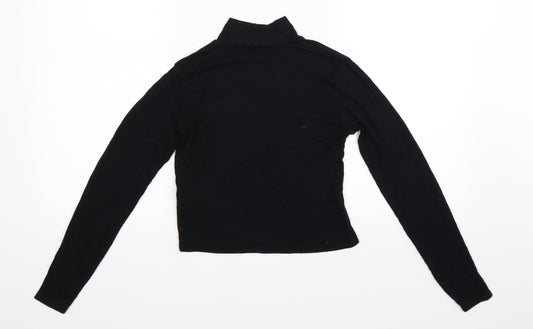Quiz Womens Black   Cropped T-Shirt Size 12