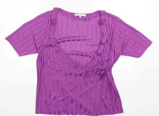 NEXT Womens Purple  Knit Cardigan Jumper Size 16