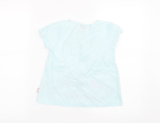 Tiger Lily Girls Blue Floral  Basic Blouse Size 8 Years