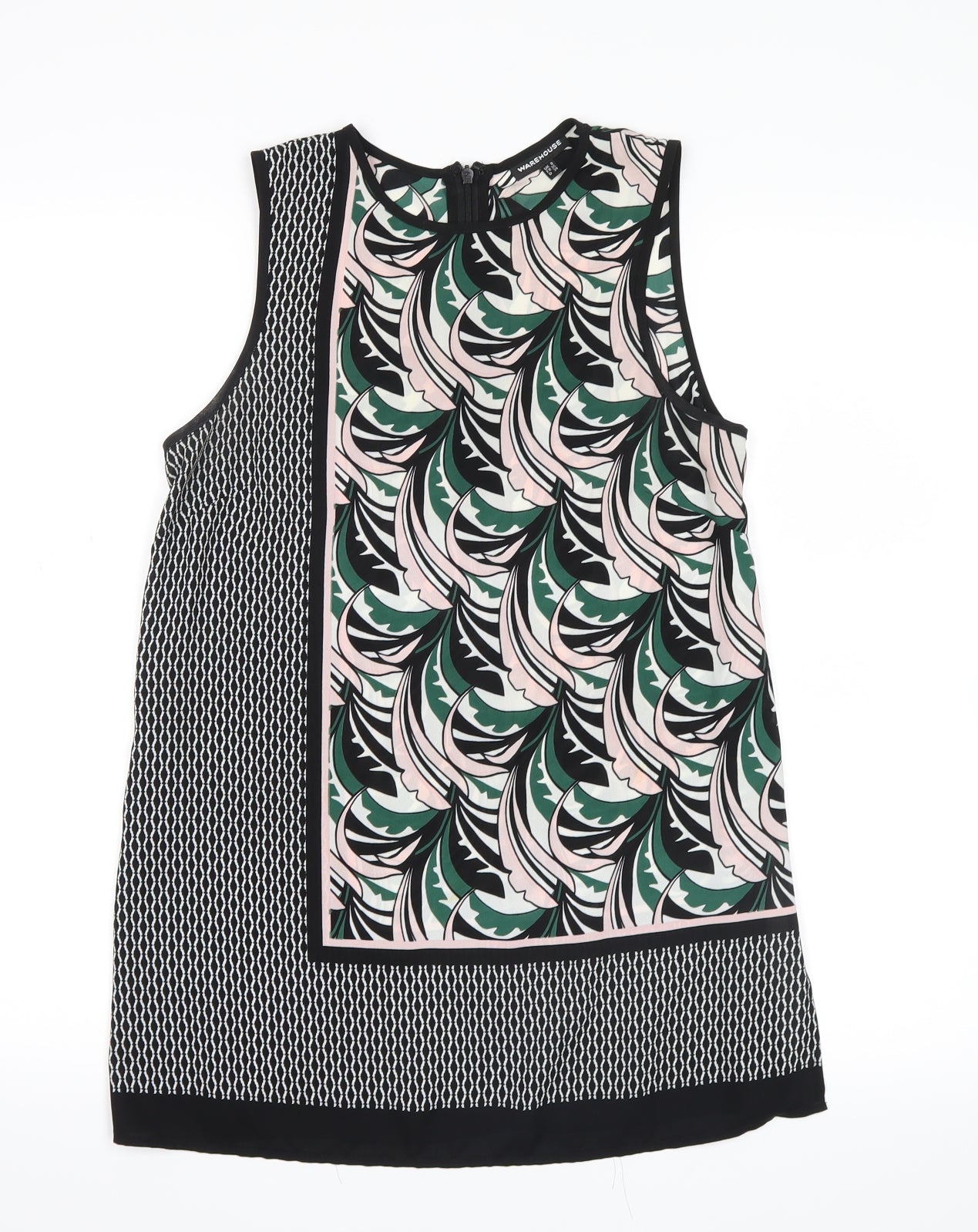 Warehouse Womens Pink Floral  Basic Tank Size 8
