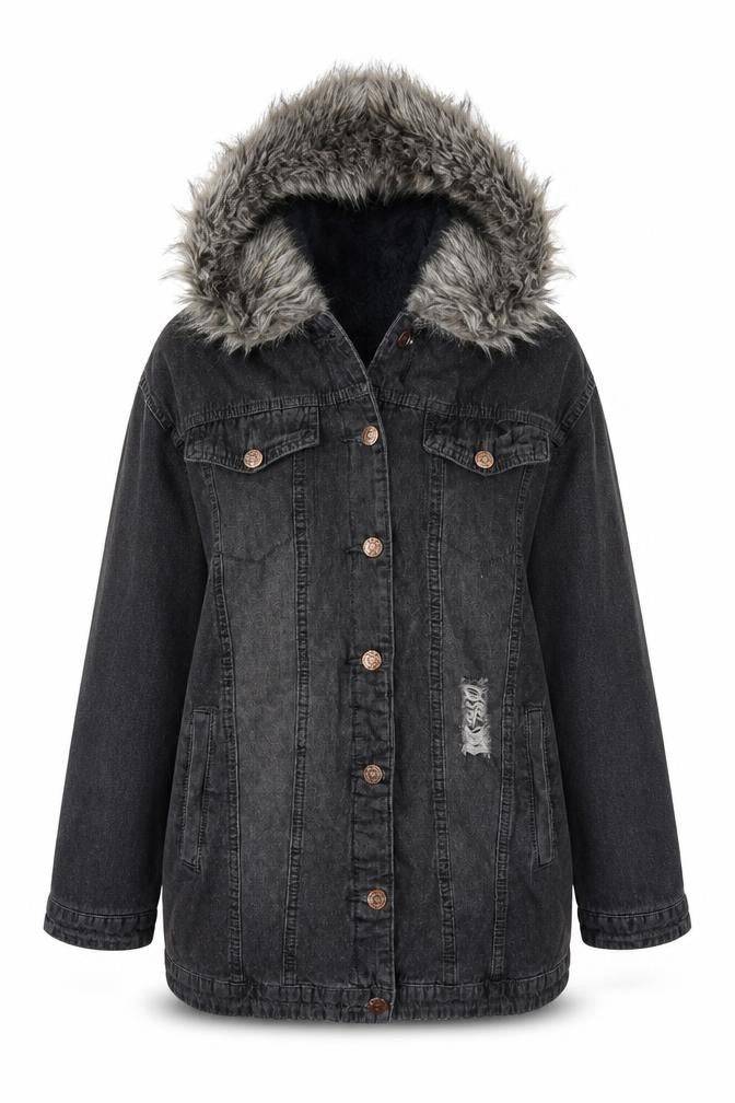 Front view of Vintage women’s grey jacket, size L