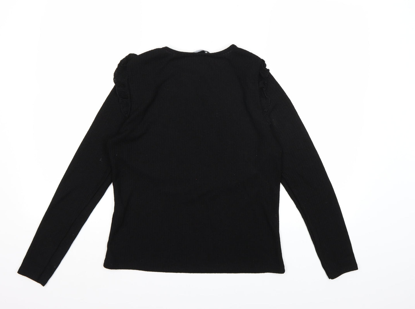 New Look Womens Black  Knit Pullover Jumper Size 14