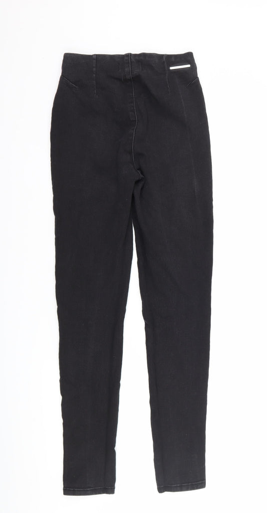 Lipsy Womens Black  Denim Skinny Jeans Size 8 L29 in