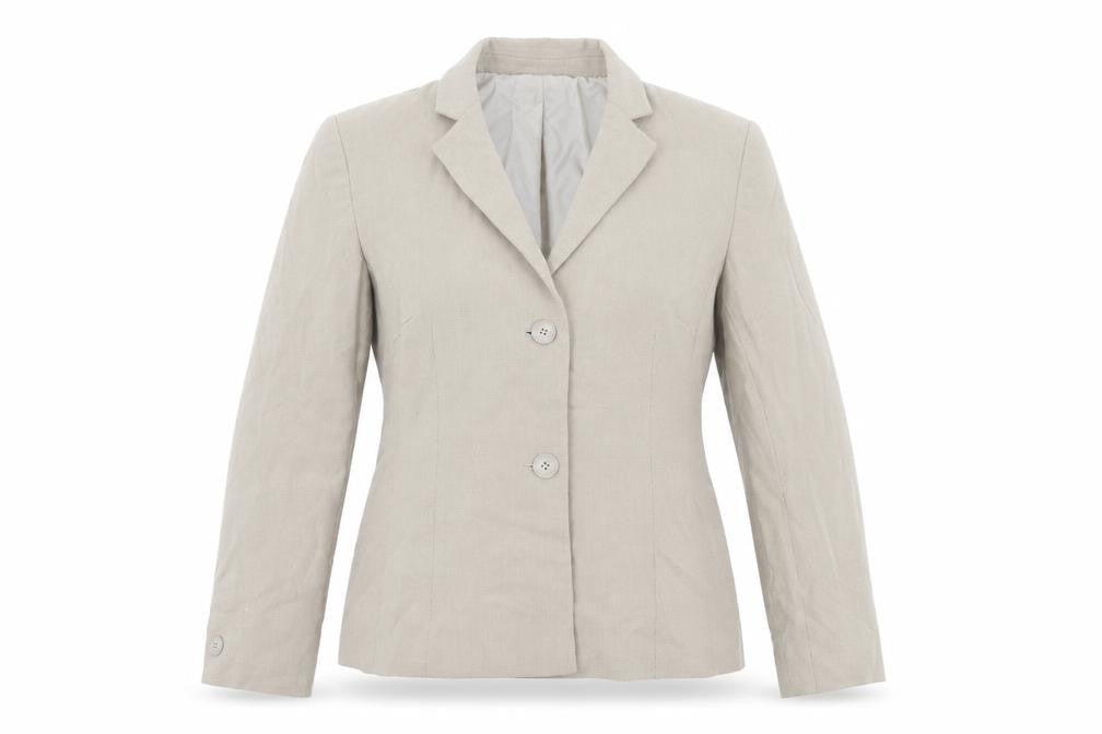 Front view of Marks & Spencer women’s brown jacket suit jacket, size UK 14