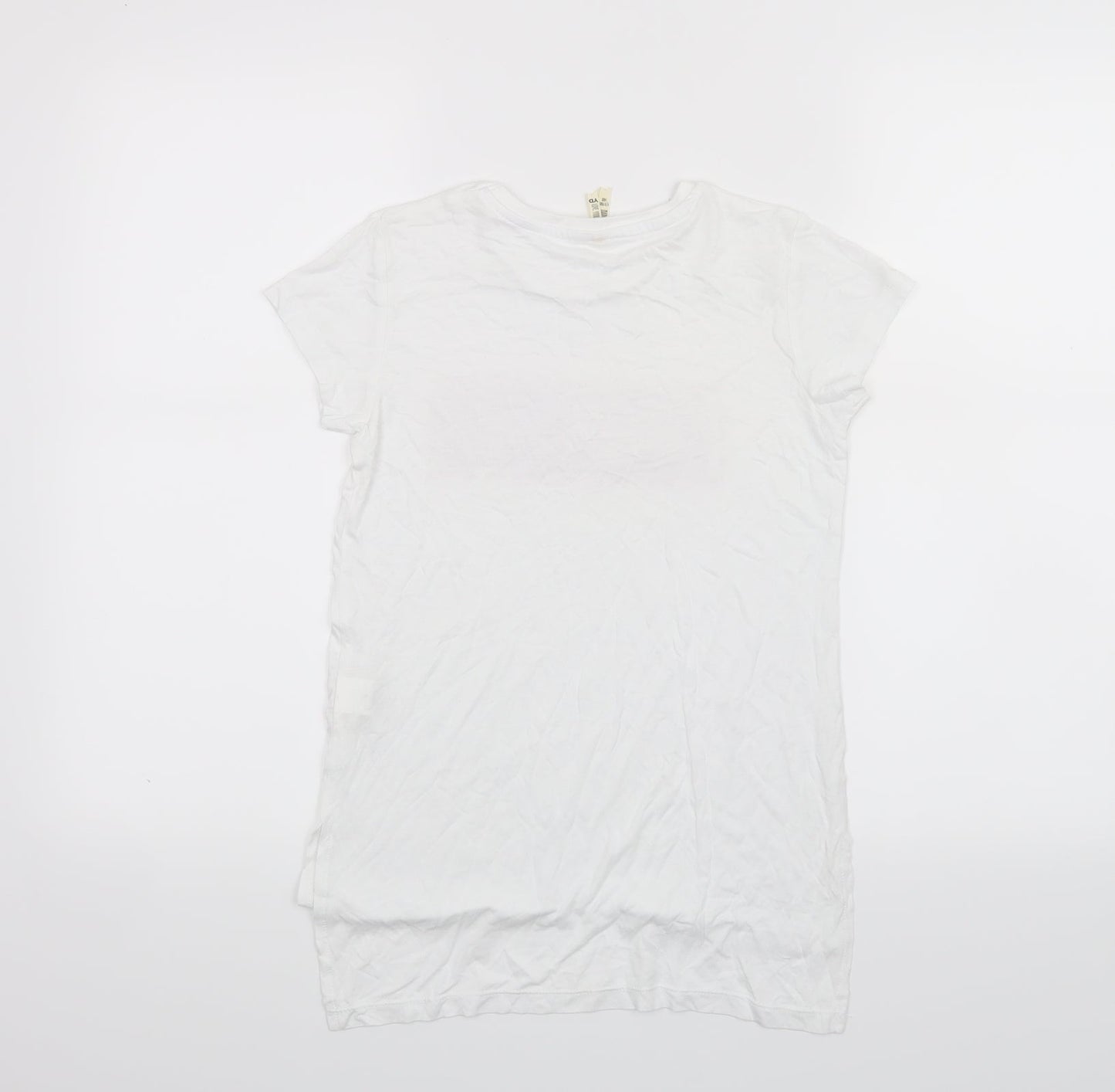 YD Girls White   Basic T-Shirt Size 9-10 Years