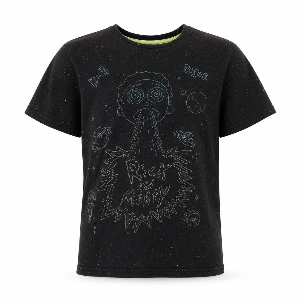 Front view of Primark boys’ black basic t-shirt, size S
