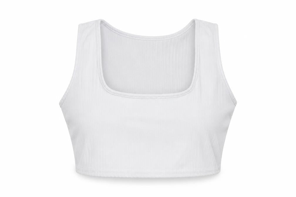 Front view of I SAW IT FIRST women’s white basic t-shirt, size UK 16