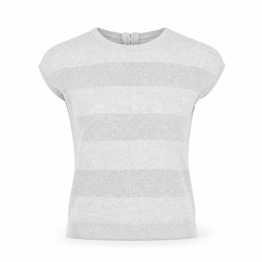 Front view of Warehouse women’s grey jumper, size UK 10