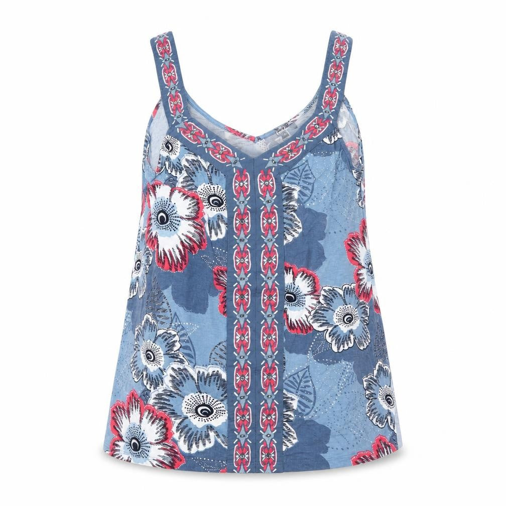 Next Womens Blue Floral  Basic Tank Size 8