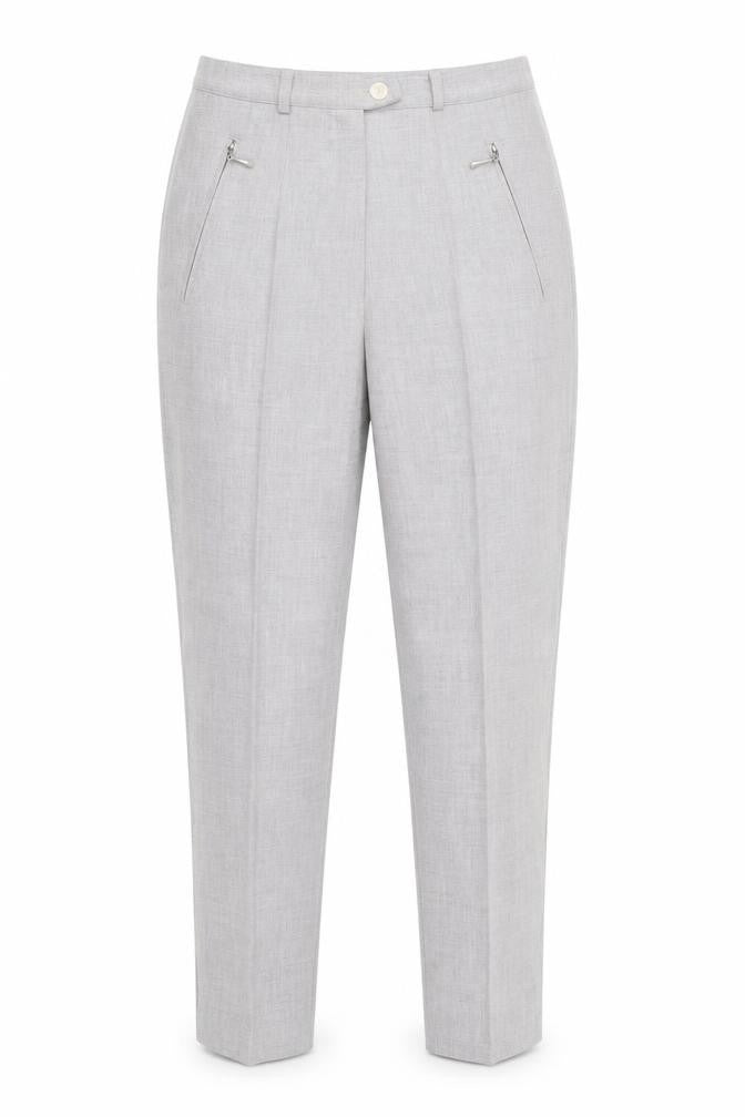 Front view of Your 6th Sense women’s grey trousers, size UK 10, 26.5-inch leg