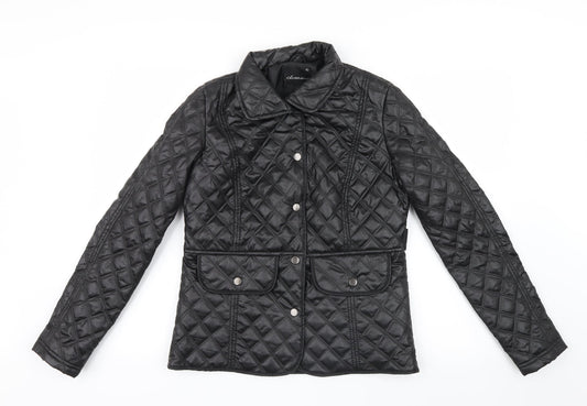 Dreams Womens Black Geometric  Jacket  Size 10