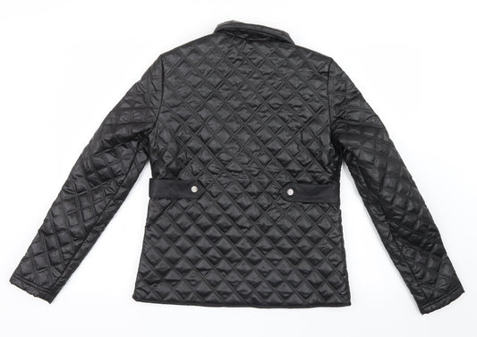 Dreams Womens Black Geometric  Jacket  Size 10