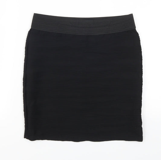 Internationale Womens Black   Mini Skirt Size 10  - TExtured