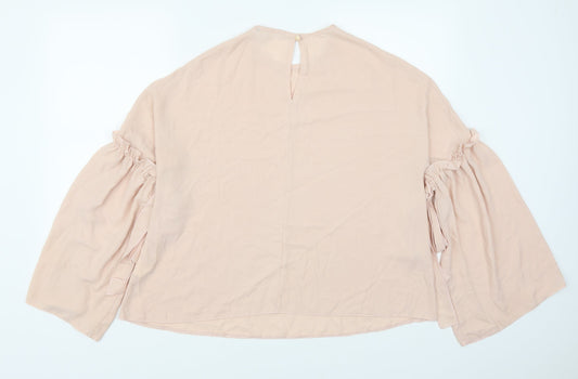 Preworn Womens Pink   Basic Blouse Size 12
