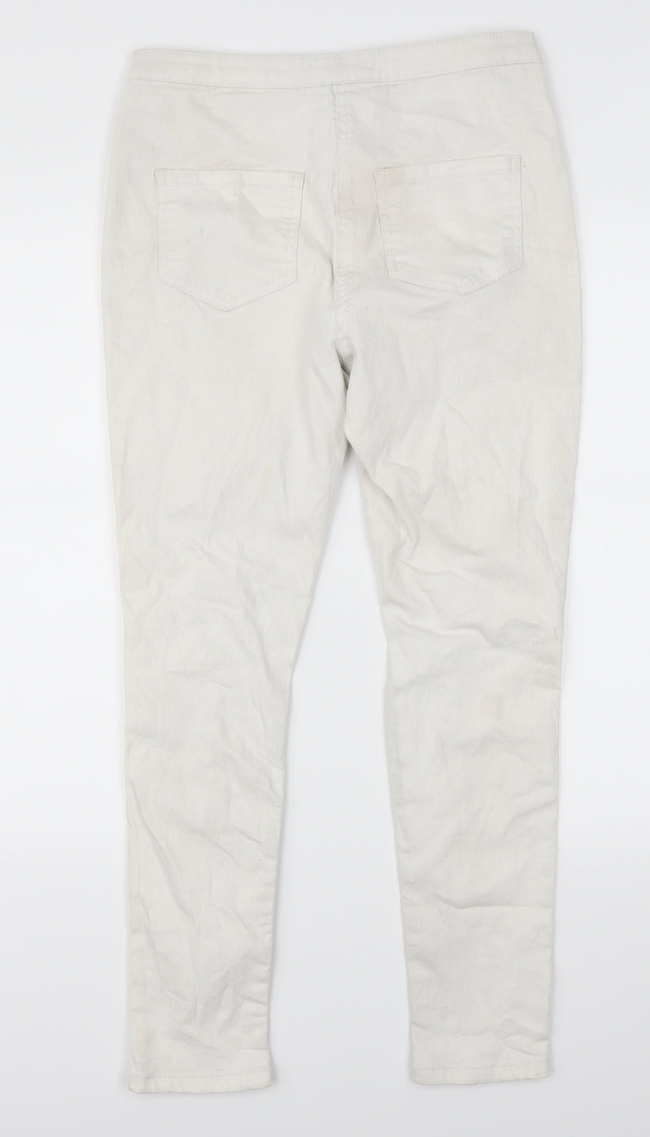 Parisian Womens White  Denim Straight Jeans Size 12 L26 in