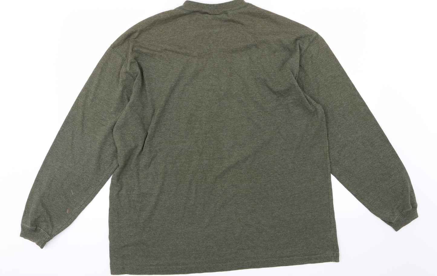 Basic Collections Mens Green  Jersey Pullover Sweatshirt Size S