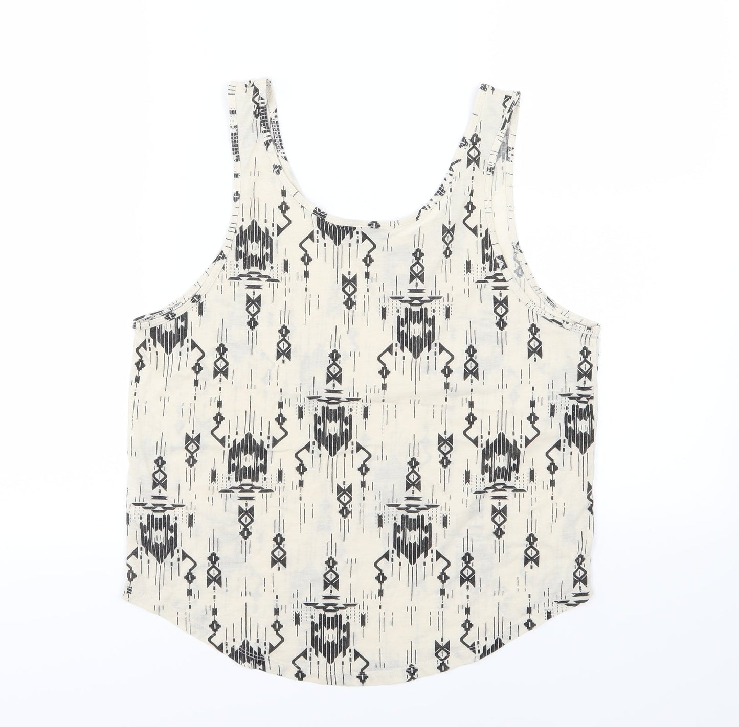 Topshop Womens Beige  Jersey Basic Tank Size 10