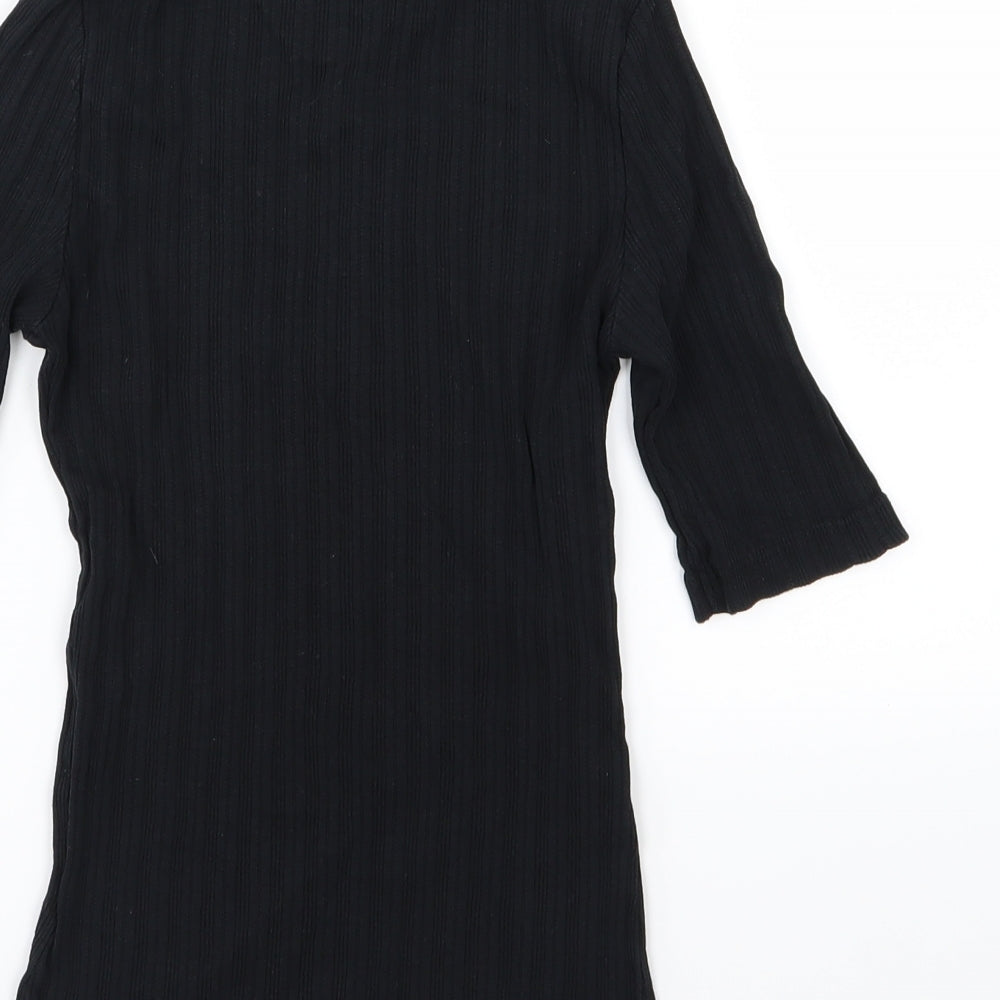 New Look Womens Black  Knit Pullover Jumper Size 10