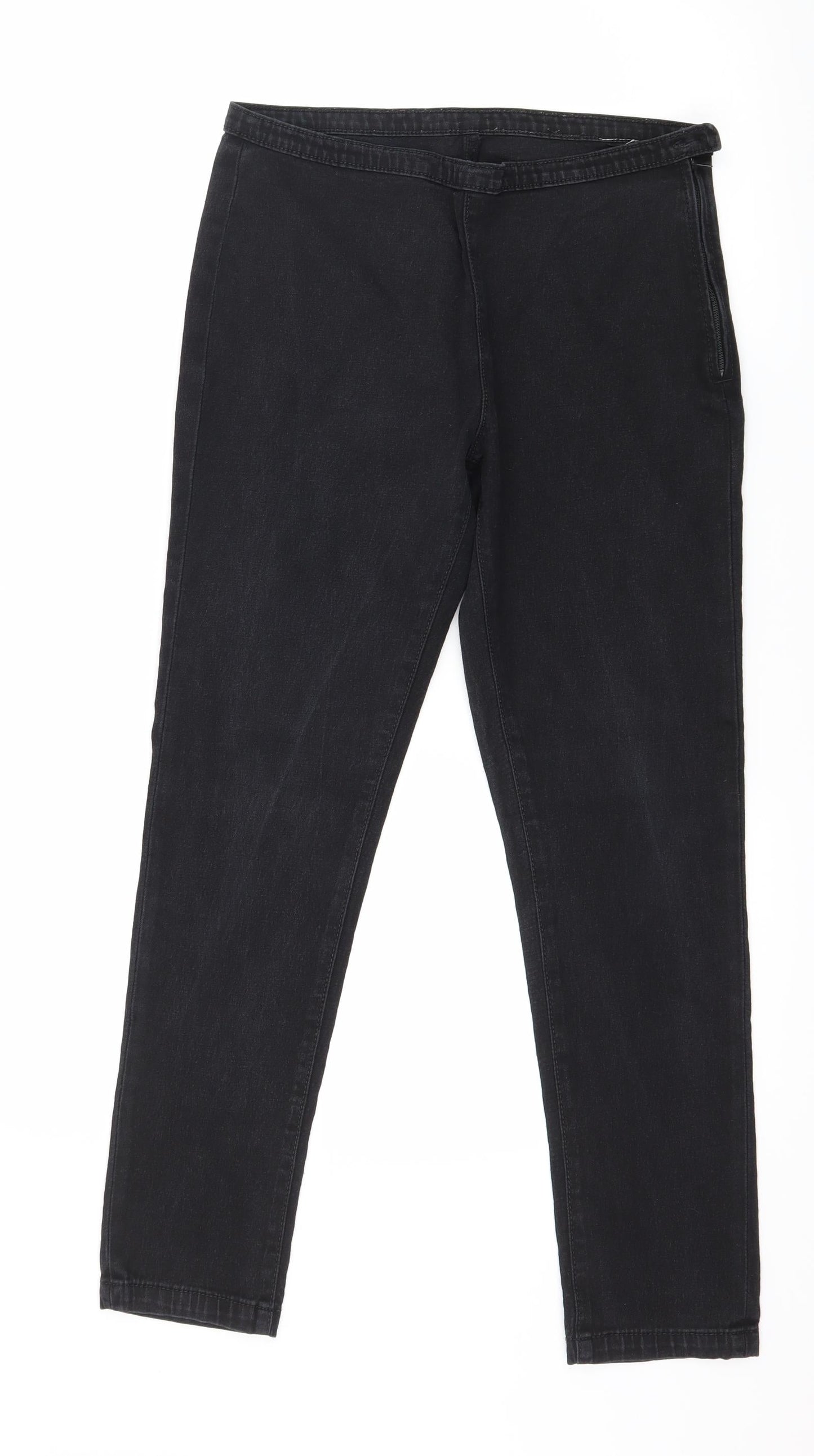 Preworn Womens Black  Denim Jegging Jeans Size 30 in L26 in