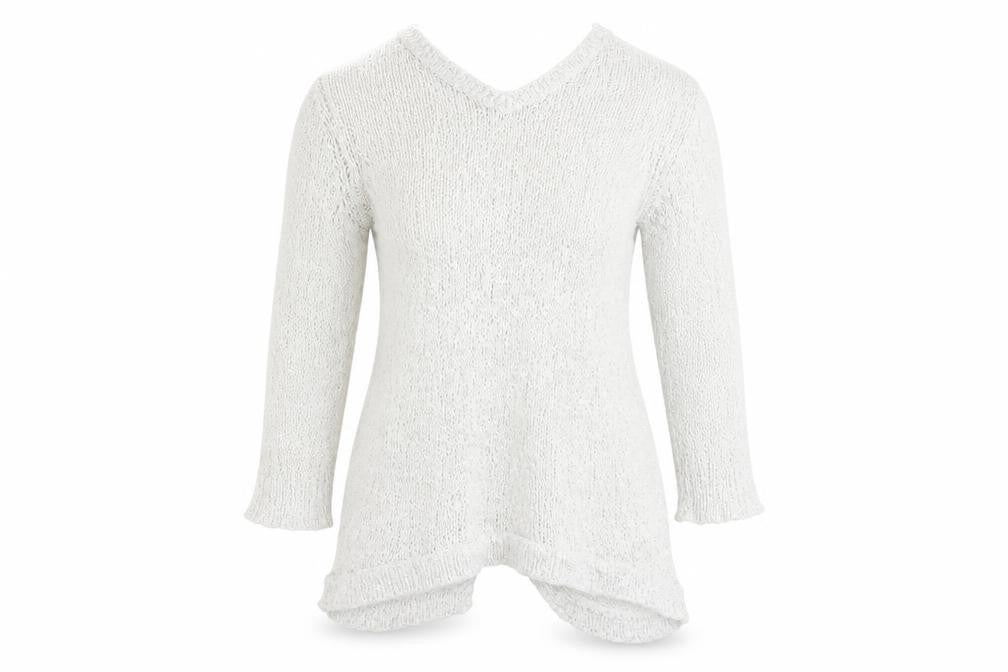 Front view of Tu women’s white jumper, size UK 12