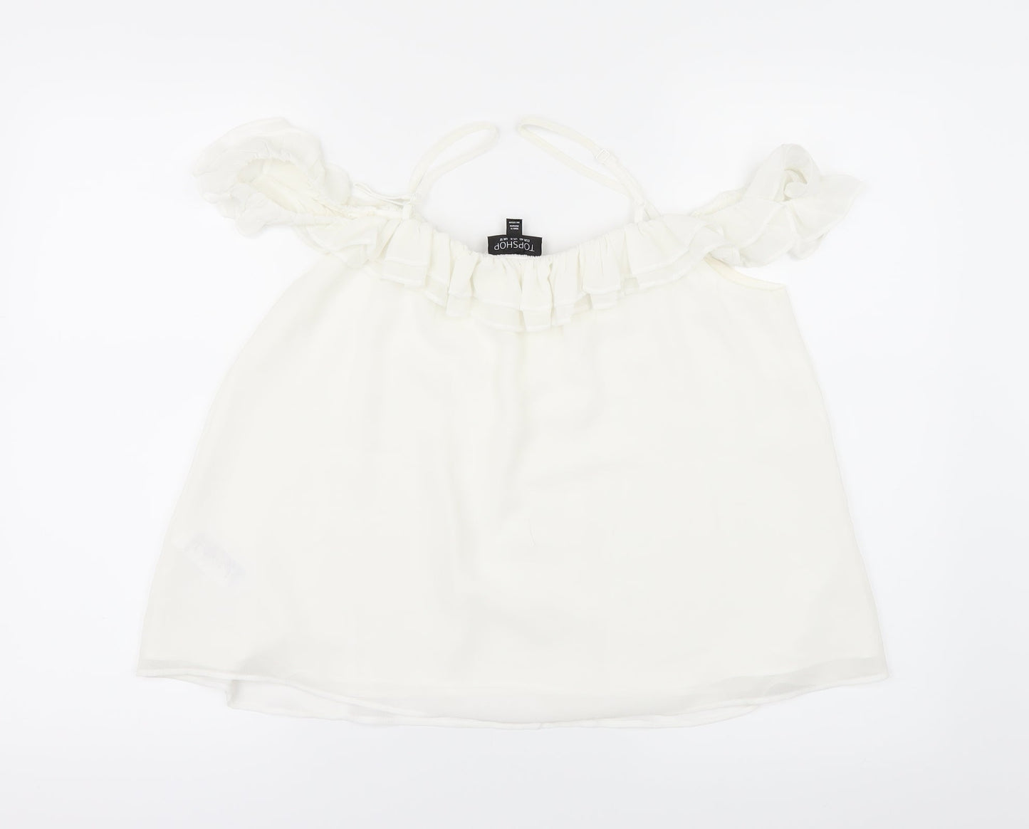 Topshop Womens White   Tunic Blouse Size 12