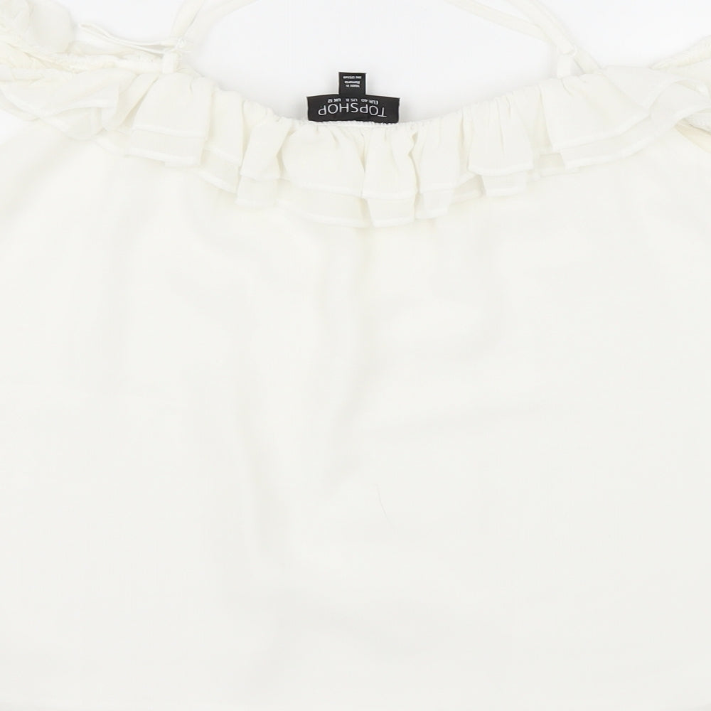 Topshop Womens White   Tunic Blouse Size 12