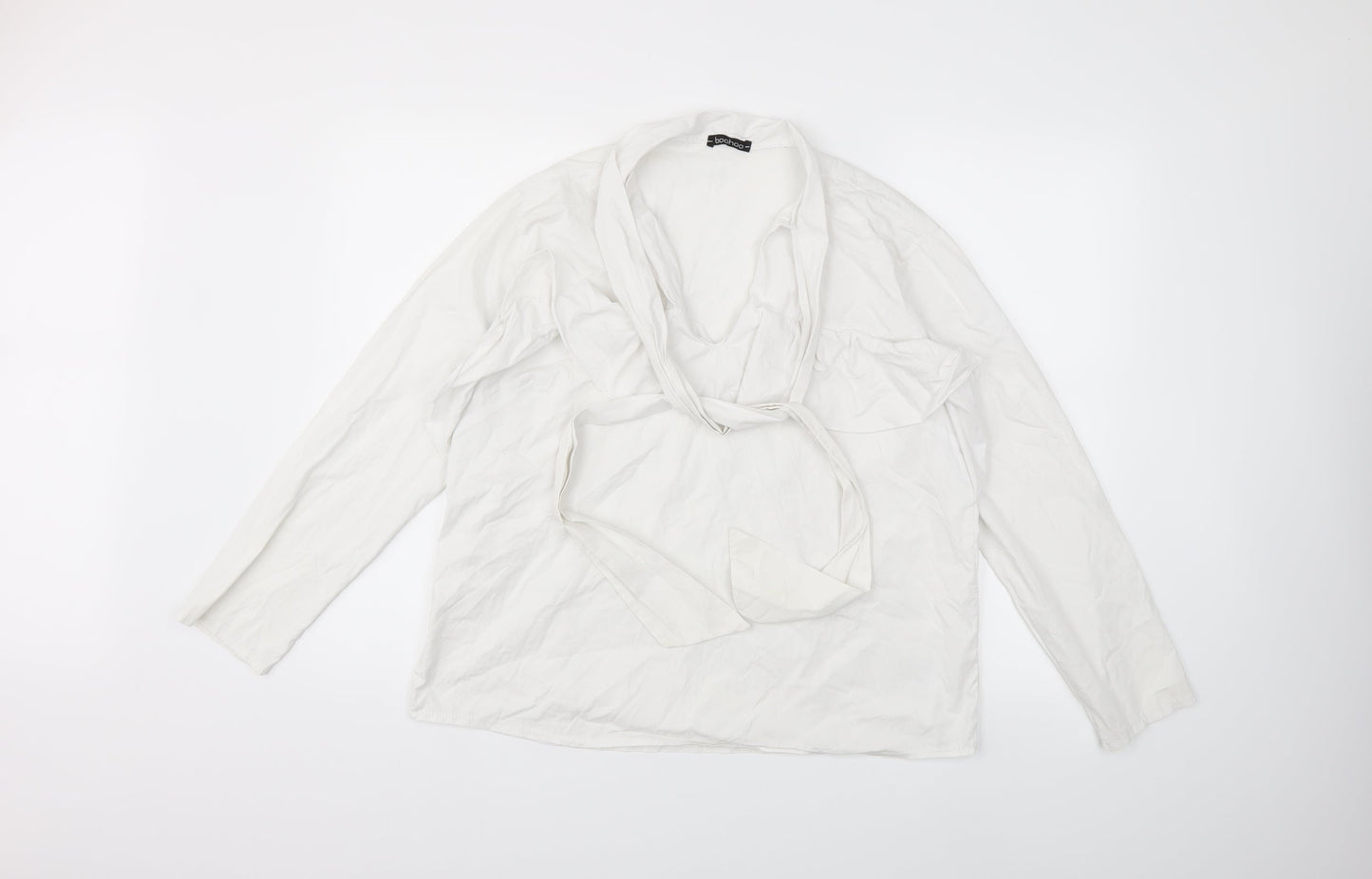 Boohoo Womens White   Basic Blouse Size XL