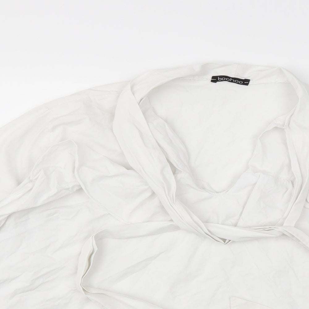 Boohoo Womens White   Basic Blouse Size XL
