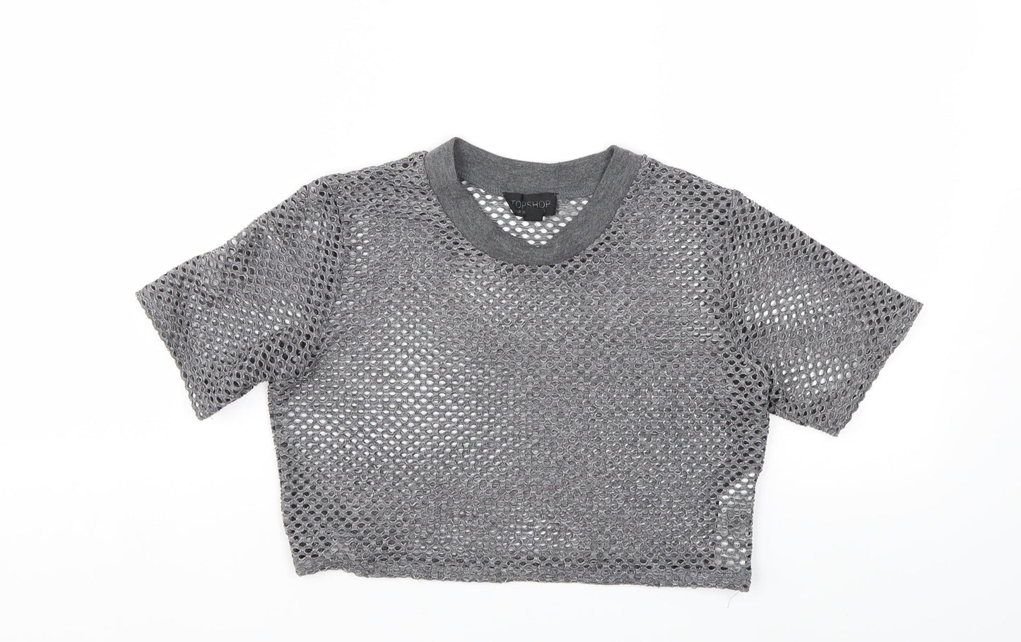 Topshop Womens Grey   Basic T-Shirt Size 10