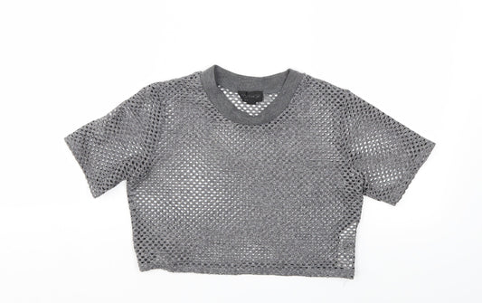 Topshop Womens Grey   Basic T-Shirt Size 10