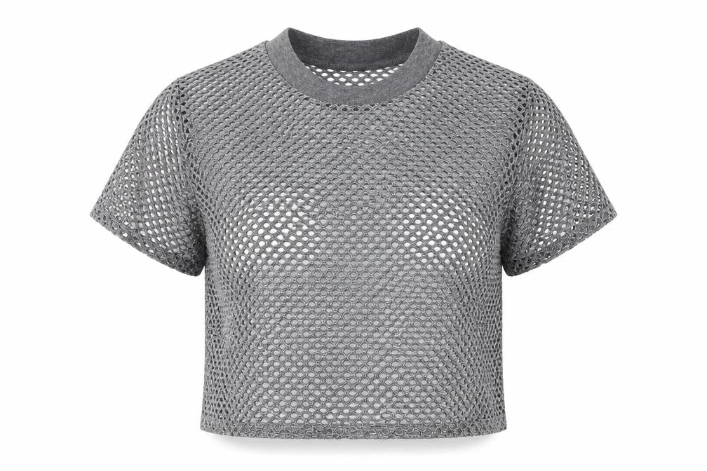 Front view of Topshop women’s grey basic t-shirt, size UK 10
