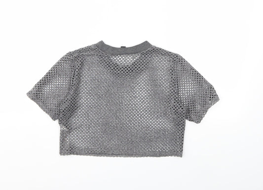 Topshop Womens Grey   Basic T-Shirt Size 10