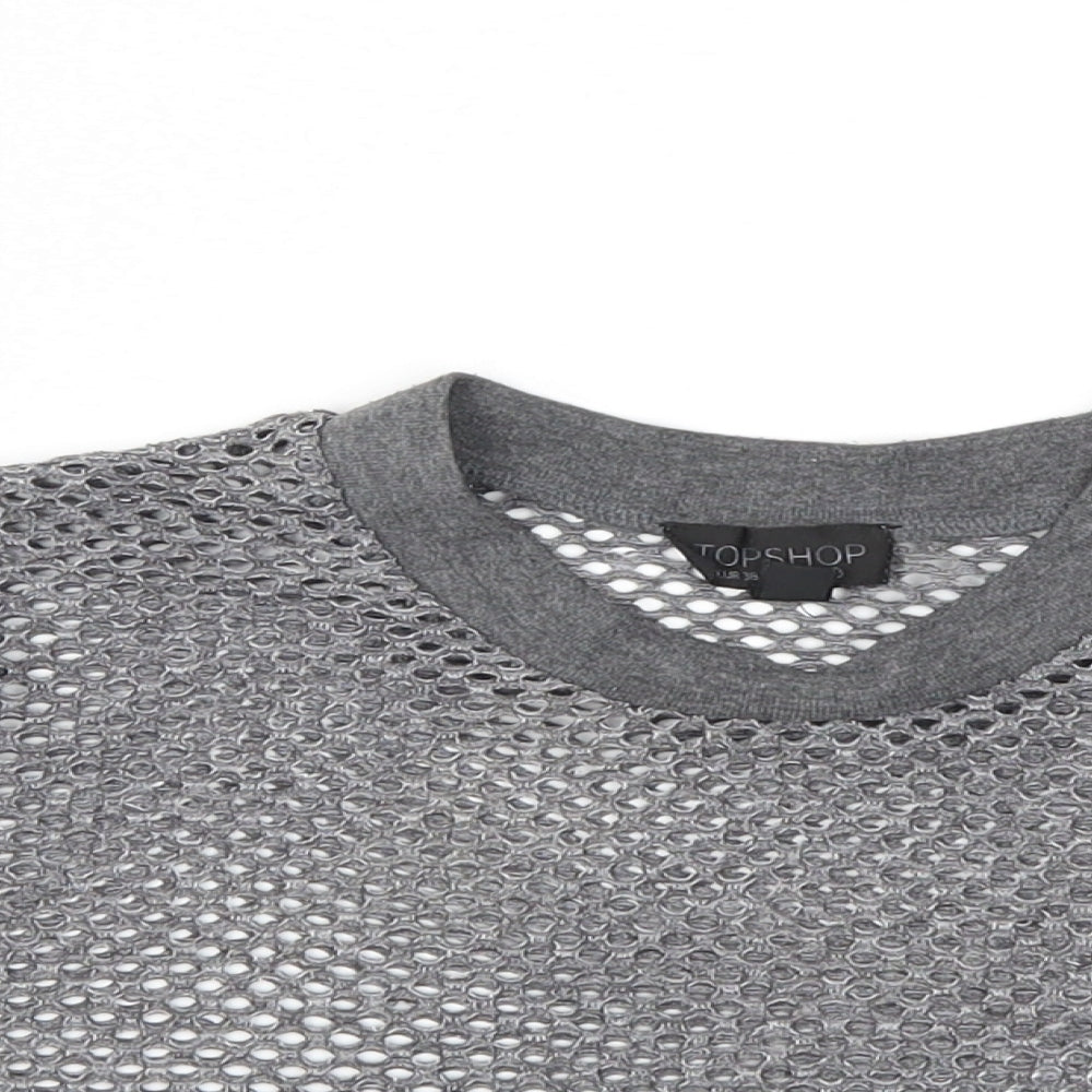 Topshop Womens Grey   Basic T-Shirt Size 10