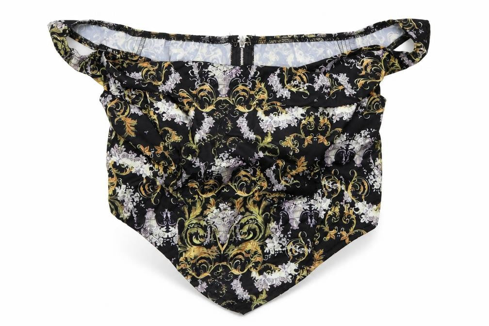 PRETTYLITTLETHING Prettylit Womens Black Floral  Basic Blouse Size 10