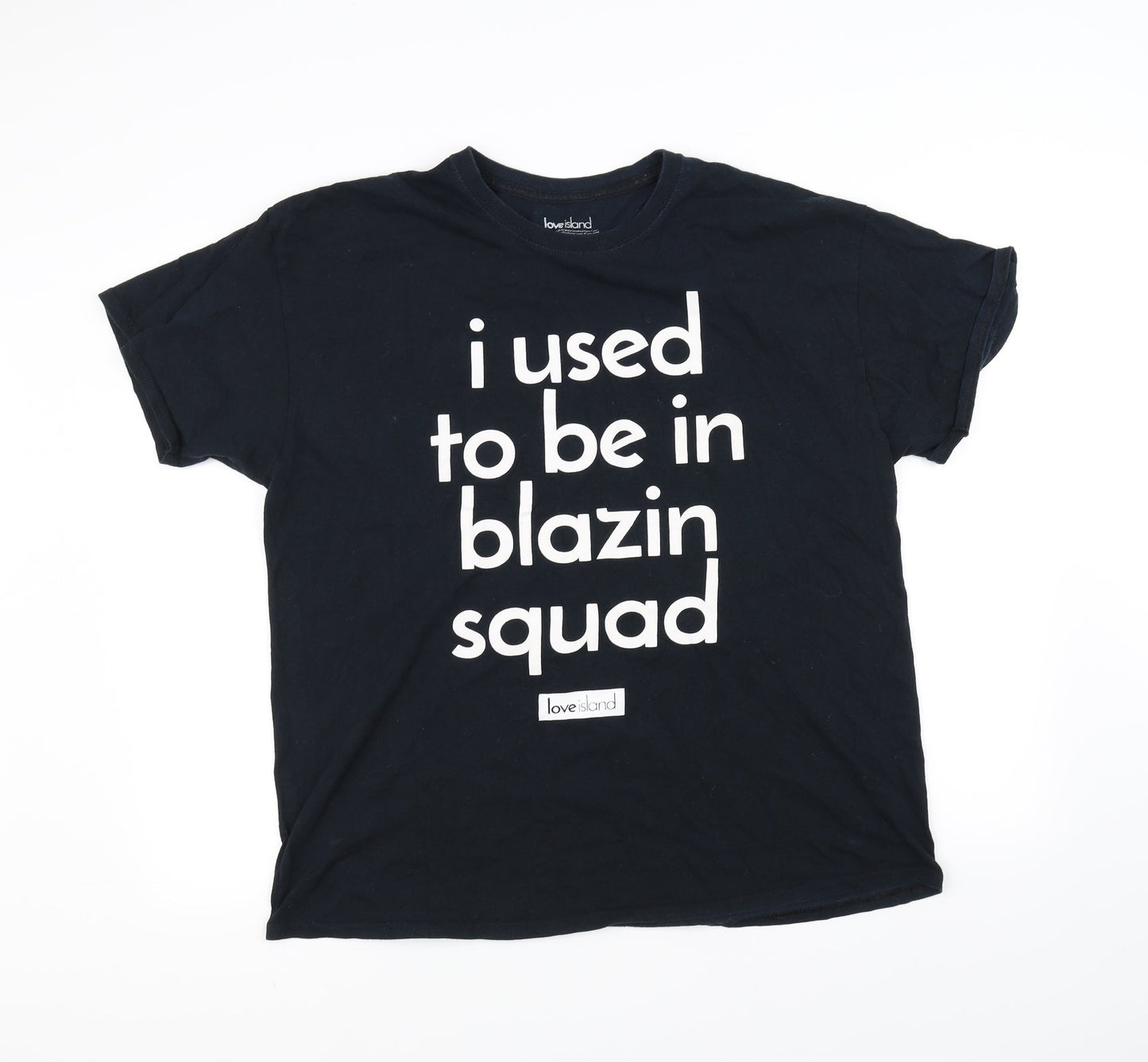 Love Island Womens Black   Basic T-Shirt Size L