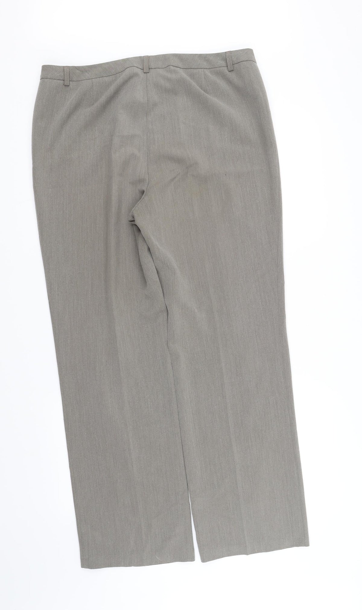 Back view of Marks & Spencer women’s grey trousers, size UK 14, 33-inch leg
