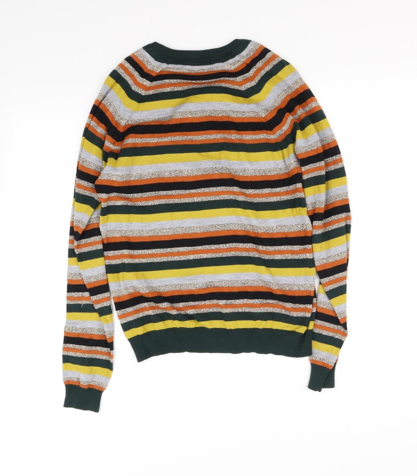NEXT Womens Multicoloured Striped  Cape Jumper Size 10