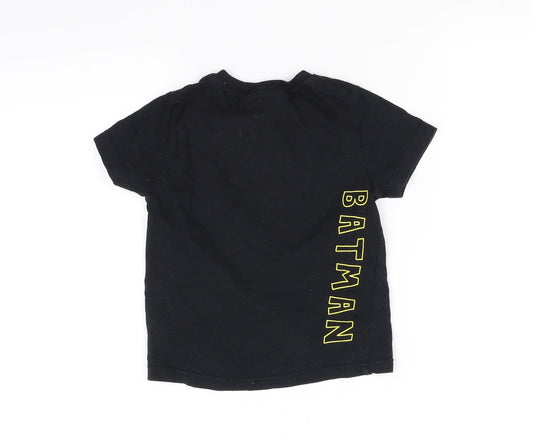 Batman Boys Black   Basic T-Shirt Size 2-3 Years