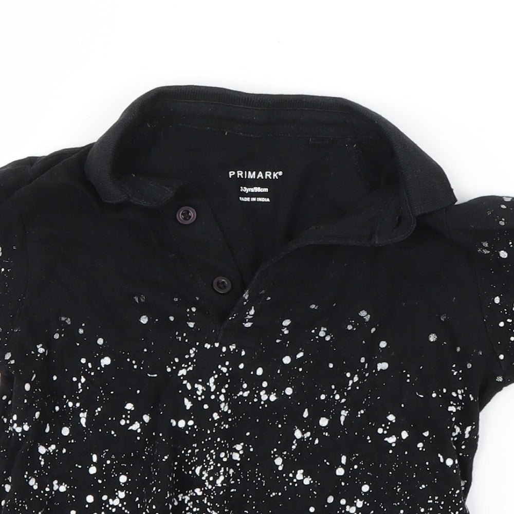 Primark Boys Black   Basic Polo Size 2-3 Years