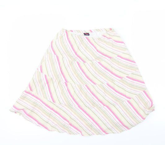 Gap Girls Multicoloured Striped  A-Line Skirt Size 10-11 Years