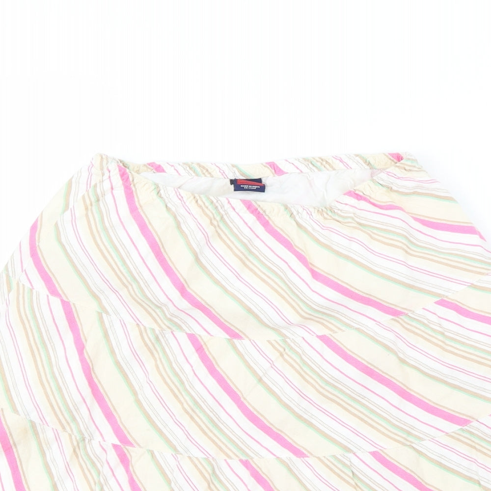 Gap Girls Multicoloured Striped  A-Line Skirt Size 10-11 Years