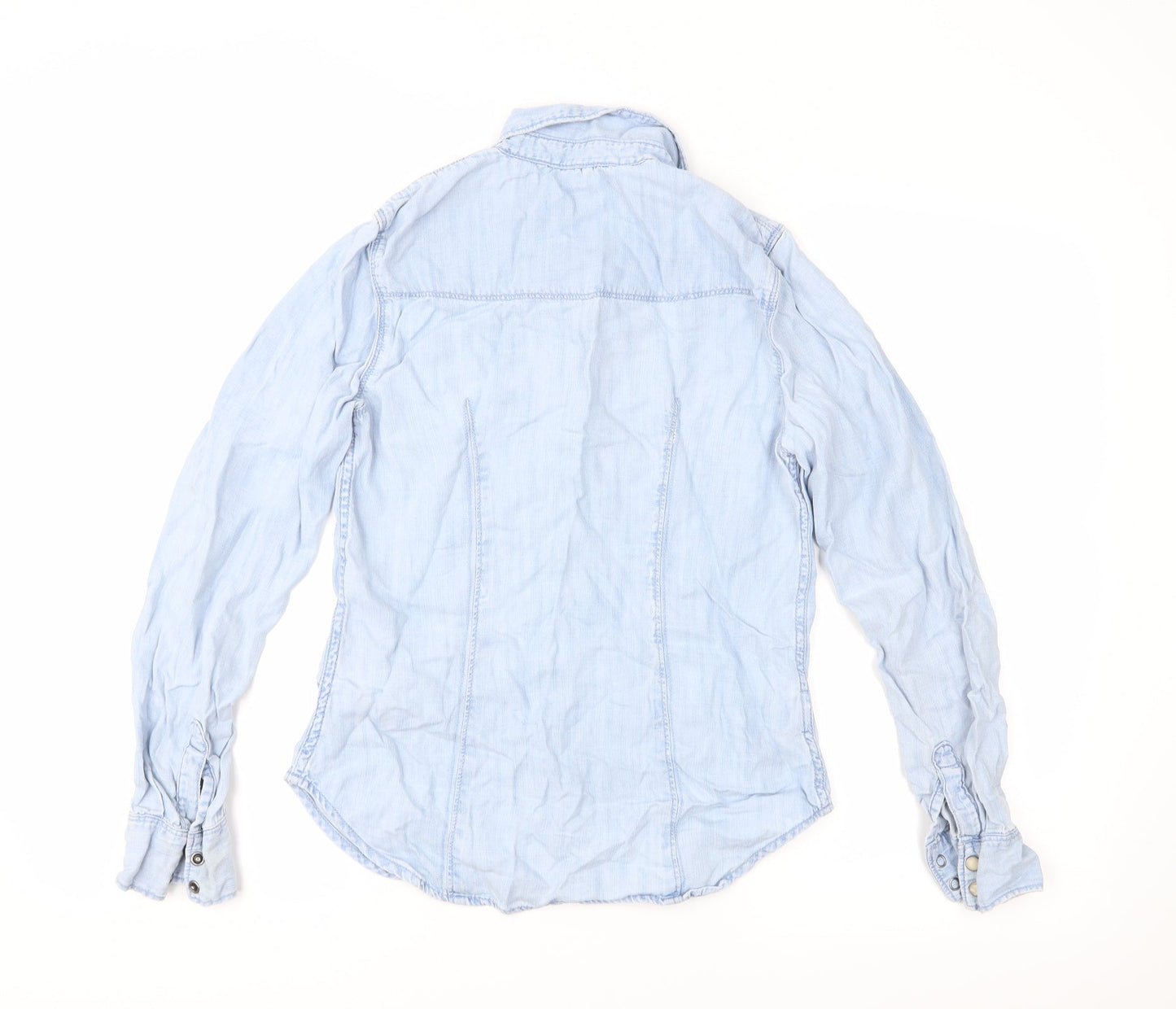 Gap Womens Blue  Denim Basic Button-Up Size 6