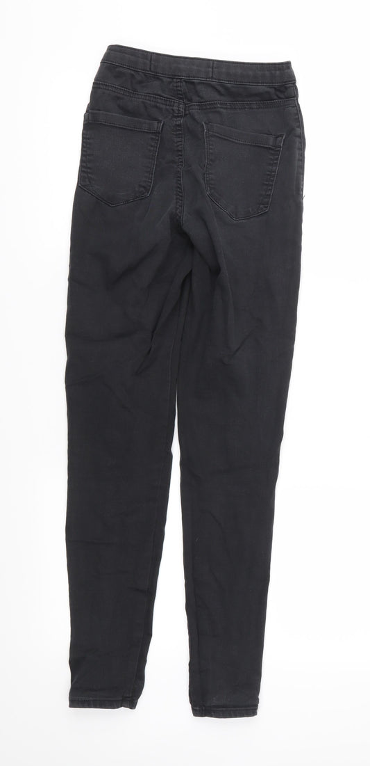 Denim & Co. Womens Black  Denim Skinny Jeans Size 4 L28 in