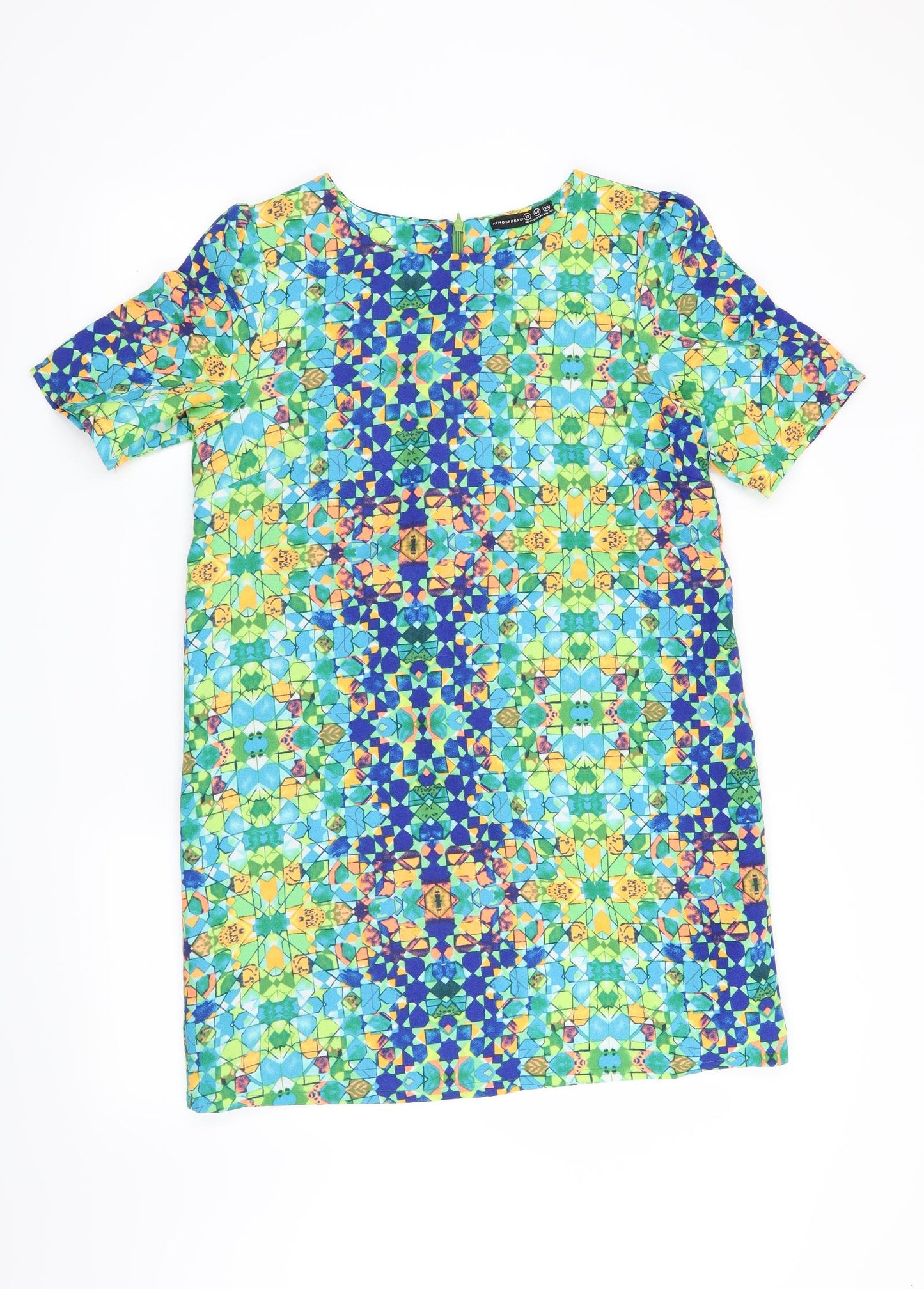 Atmosphere Womens Green Geometric  Shift  Size 12