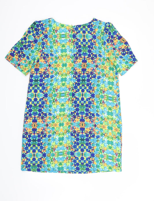 Atmosphere Womens Green Geometric  Shift  Size 12