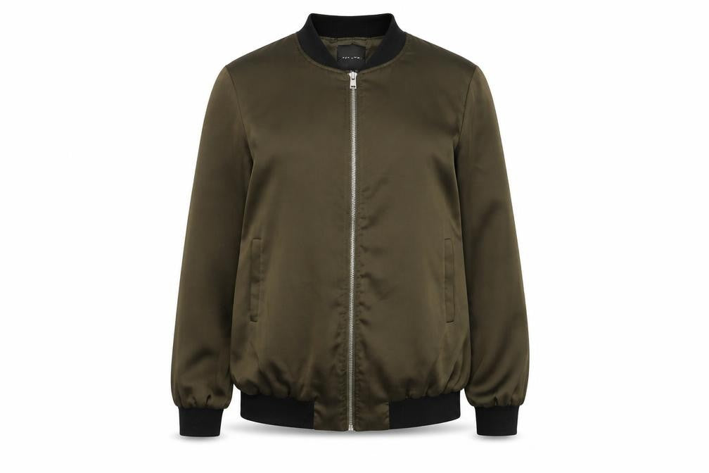 Front view of New Look women’s green jacket, size UK 10