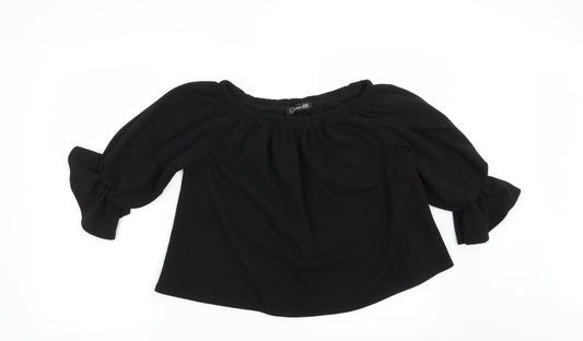 Preworn Womens Black   Basic Blouse Size S
